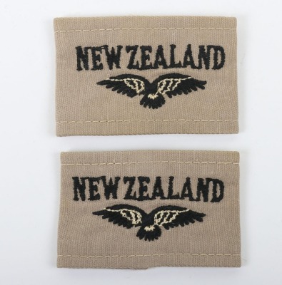 Scarce Royal New Zealand Air Force Tan Slip on Shoulder badges