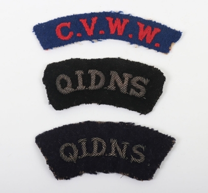 Scarce The Council of Voluntary War Work embroidered WW2 Cloth Shoulder Title