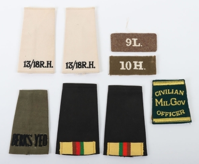 Small Grouping of British Army Slip on Shoulder Boards.