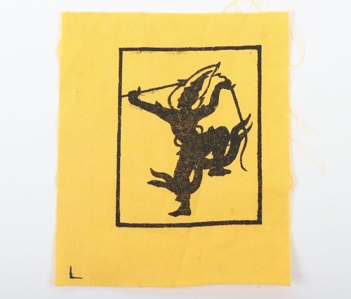 British Troops in Siam Printed Cloth Formation Badge.