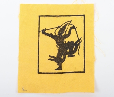 British Troops in Siam Printed Cloth Formation Badge.