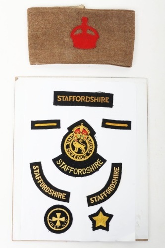 WW1 Derby Scheme Armband of Staffordshire Interest