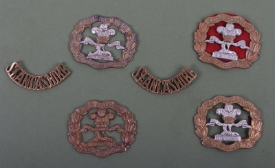 Grouping of Military Badges to the South Lancashire Regiment. - 2