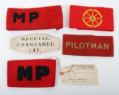 Five Military Cloth Armbands
