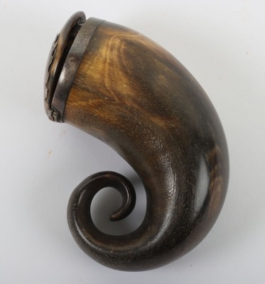 Victorian Silver Mounted Scottish Rams Horn Snuff Mull - 2