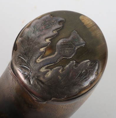 Victorian Silver Mounted Scottish Rams Horn Snuff Mull - 5