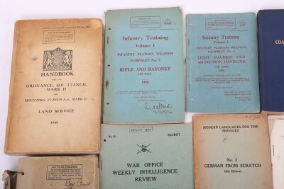 British Military WW1/WW2 Manuals, Infantry Training, Small Arms and Coast Artillery Training. - 2