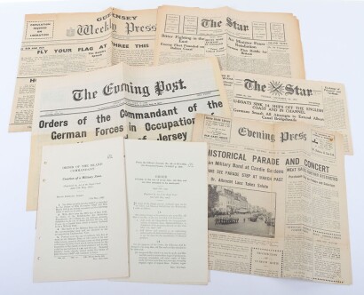 WW2 Channel Island Occupation Orders and Newspapers