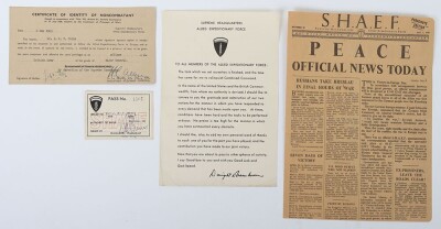 WW2 S.H.A.E.F (Supreme Headquarters Allied Expeditionary Forces) Documents