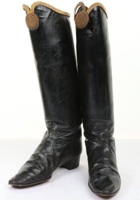 Officers Full Dress Hessian Boots E.L. Spiers 11 th Hussars later Major General.
