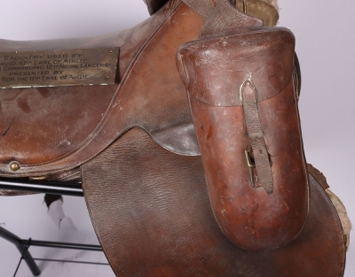 Airlie Collection - Boer War Saddle Belonging to Lieutenant-Colonel David Stanley William Ogilvy, 11th Earl of Airlie, Who was Shot From This Very Saddle Leading the Cavalry Charge of the 12th Royal Lancers at the Battle of Diamond Hill on 11th June 1900, - 3