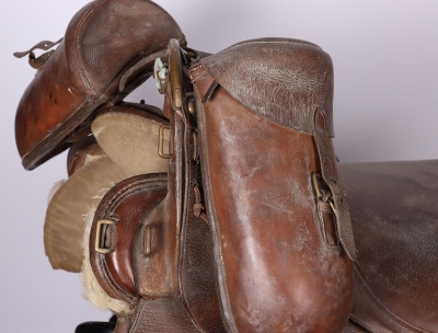 Airlie Collection - Boer War Saddle Belonging to Lieutenant-Colonel David Stanley William Ogilvy, 11th Earl of Airlie, Who was Shot From This Very Saddle Leading the Cavalry Charge of the 12th Royal Lancers at the Battle of Diamond Hill on 11th June 1900, - 6