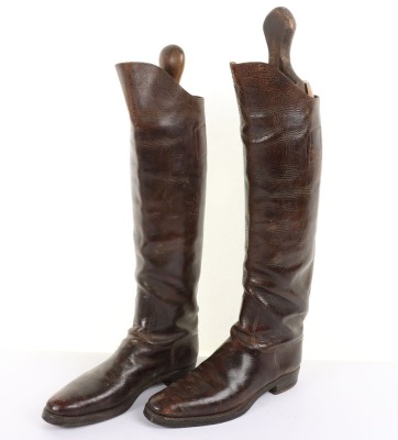 WW1 Period British Cavalry Officers Leather Boots - 2