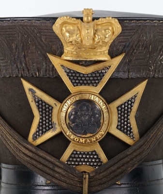 Rare North Hants Yeomanry Officers Bell Top Shako Circa 1832 - 5