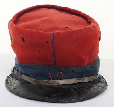 French M-1884 10th Regiment Chasseurs &agrave; Cheval NCO&rsquo;s Kepi - 3