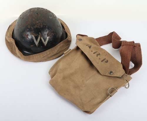 WW2 Home Front Wardens Helmet with Carry Strap