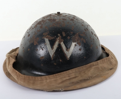 WW2 Home Front Wardens Helmet with Carry Strap - 11
