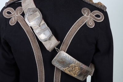Northumberland Yeomanry Officers Full Dress Tunic & Pouch Belt. - 11