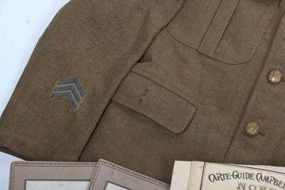 WW1 British 02 Pattern Tunic, Attributed to Pte Peattie, Army Service Corps, Ammunition Column, with Accompanying Photographs and War Medal. - 3