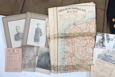 WW1 British 02 Pattern Tunic, Attributed to Pte Peattie, Army Service Corps, Ammunition Column, with Accompanying Photographs and War Medal. - 6