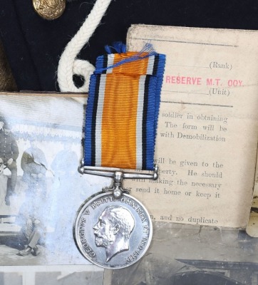 WW1 British 02 Pattern Tunic, Attributed to Pte Peattie, Army Service Corps, Ammunition Column, with Accompanying Photographs and War Medal. - 8