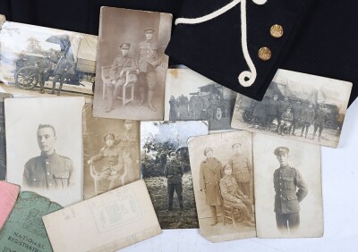 WW1 British 02 Pattern Tunic, Attributed to Pte Peattie, Army Service Corps, Ammunition Column, with Accompanying Photographs and War Medal. - 9