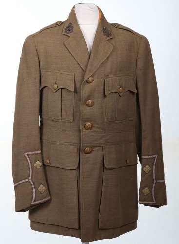 WW1 British Officers Cuff Rank Tunic, RAMC, Summer Weight.
