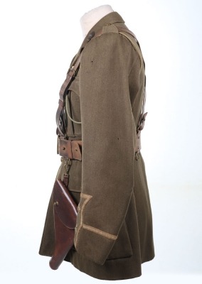 Historically important WW1 British Officers Cuff Rank Tunic, Royal Engineers. Attributed to WIA Casualty, with Sam Browne Equipment. - 4