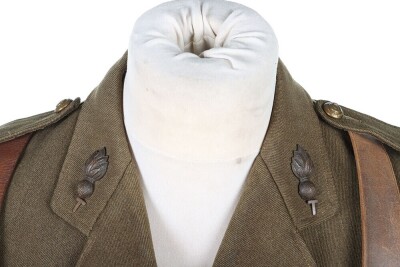 Historically important WW1 British Officers Cuff Rank Tunic, Royal Engineers. Attributed to WIA Casualty, with Sam Browne Equipment. - 5