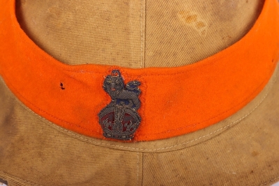 WW1 British Staff Colonels Tunic with Steel Combat Helmet Having Original Cloth Trench Cover, - 3