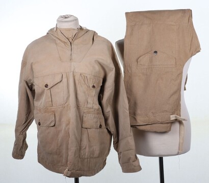 WW2 British Windproof Smock & Trousers, Drab, 1942 Dated.