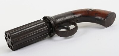 Antique Pepperbox Percussion Revolver - 6