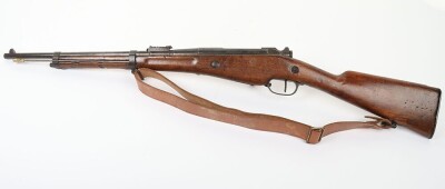 Deactivated 1890 Model French Berthier Bolt Action Carbine & Bayonet - 4