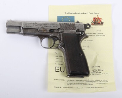 Deactivated WW2 German re-issue Browning Hi-Power Pistol