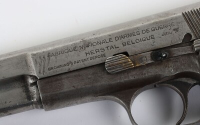 Deactivated WW2 German re-issue Browning Hi-Power Pistol - 4