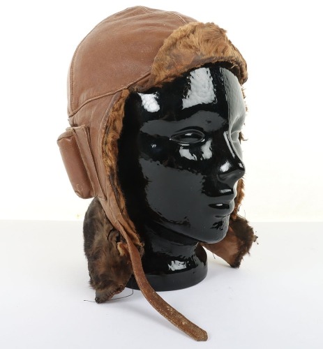 Great War Period Royal Flying Corps Leather Flying Helmet