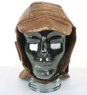 WW1 Period Royal Flying Corps Leather Flying Helmet - 2