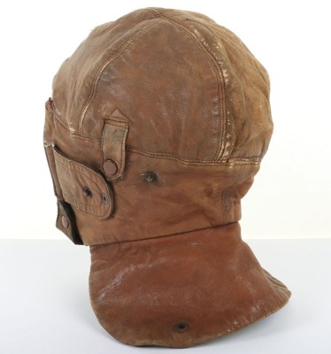 WW1 Period Royal Flying Corps Leather Flying Helmet - 5