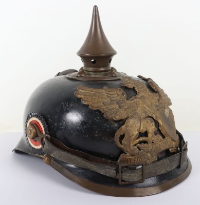 Scarce Imperial German Baden Eratz Steel Pickelhaube - 3