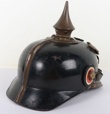 Scarce Imperial German Baden Eratz Steel Pickelhaube - 9