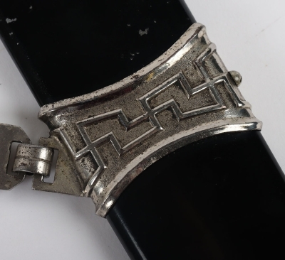 Third Reich SS Officers Chained Dress Dagger - 9