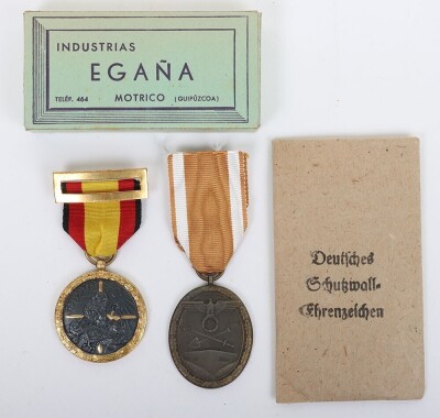 Third Reich West Wall Medal in Packet of Issue - 2