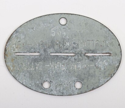 WW2 German Flak ID Dog Tag