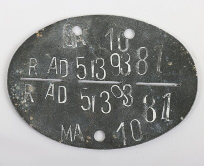 WW2 German RAD ID Dog Tag