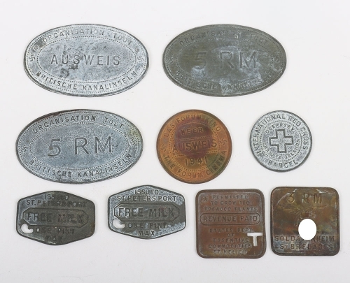 WW2 German Channel Island Occupation Tokens