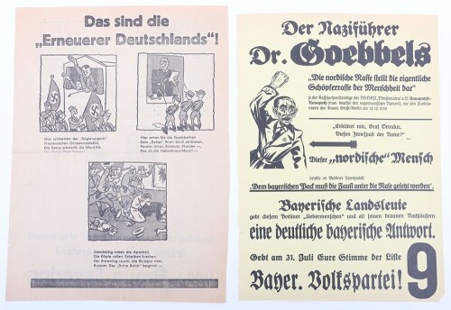 Anti-Goebbels NSDAP Poster by the Bavarian Peoples Party