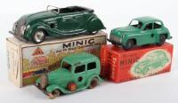 Three Tri-ang Minic Clockwork Cars