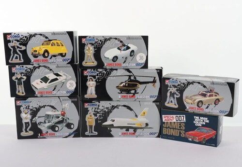 Collection of James Bond 007 Corgi Classics model cars boxed.