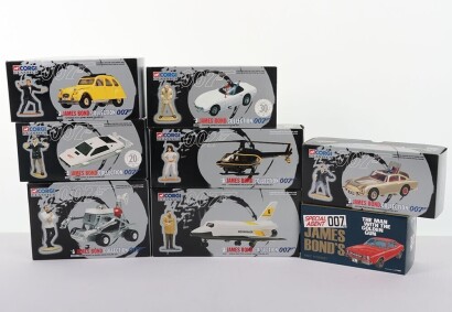 Collection of James Bond 007 Corgi Classics model cars boxed.
