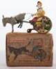 Boxed Lehmann (Germany) Tinplate Clockwork The Comical Clown, The Balky Mule Stubborn Donkey
